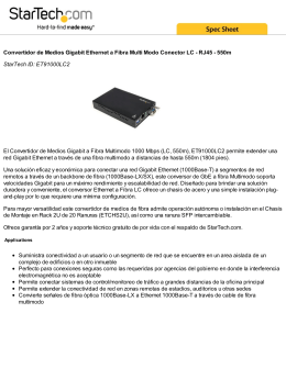 Convertidor de Medios Gigabit Ethernet a Fibra Multi