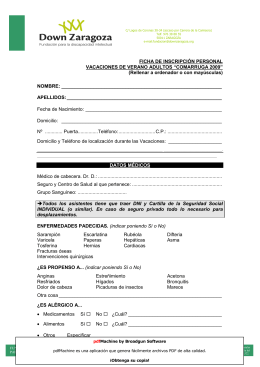 FICHA DE INSCRIPCIÓN PERSONAL