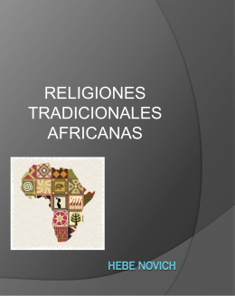 RELIGIONES TRADICIONALES AFRICANAS