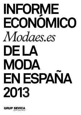 Informe Económico Modaes.es de la Moda en España 2013