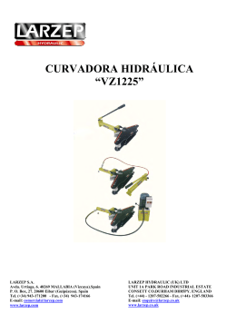 CURVADORA HIDRÁULICA “VZ1225”