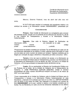 0000400028007 - Secretaría de Gobernación
