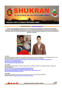 Noticias Sáhara Diciembre 2008
