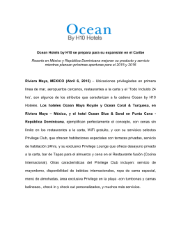 Ocean Hotels by H10 se prepara para su expansión en el Caribe