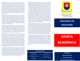 Oferta Educativa - Centro Cultural Universitario Nueva Vizcaya