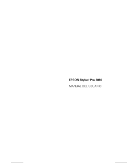 User Manual - EPSON Stylus Pro 3880