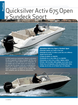 Quicksilver Activ 675 Open y Sundeck Sport