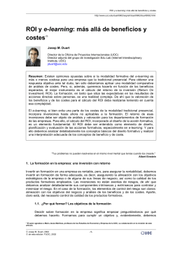 ROI y e-learning: más allá de beneficios y costes[*]