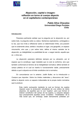Abyección, capital e imagen: reflexión en torno al cuerpo - Argus-a