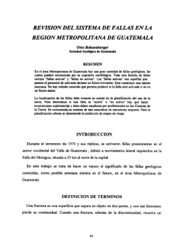 re visión del sistema de fallas en la región metropolitana de
