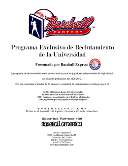 Programa Exclusivo de Reclutamiento de la Universidad