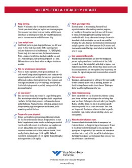 10 TIPS FOR A HEALTHY HEART