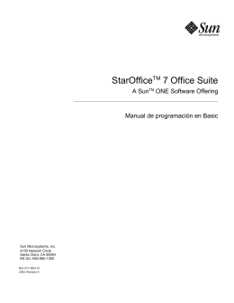 StarOffice 7 Office Suite - Manual de programacion en Basic