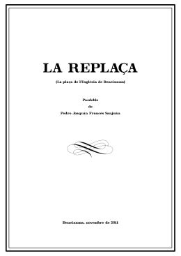 LA REPLAÇA from Print Artist - pedro joaquín francés sanjuán