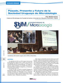 Sociedades hermanas: Sociedad Uruguaya de Microbiología