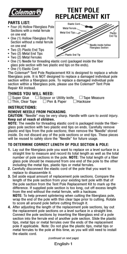 TENT POLE REPLACEMENT KIT