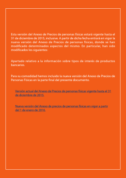 Anexo de Precios al Contrato de Prestación de