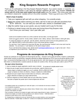 King Soopers Rewards Program