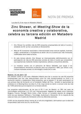 Zinc Shower celebra su tercera edición en Matadero Madrid