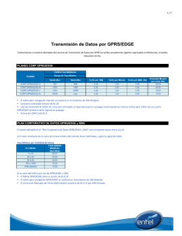 Tarifas para Servicios M2M (PDF - 291 KB)