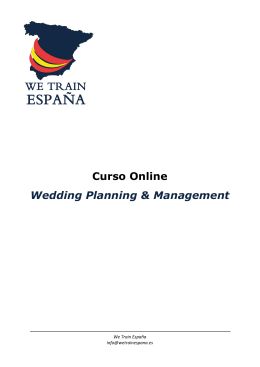Curso Online Wedding Planning & Management