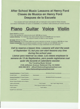 After School Music Lessons at Henry Ford Clases de Musics en