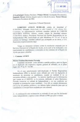 Reclamo - TER Aysen