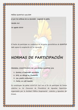 NORMAS DE PARTICIPACIÓN