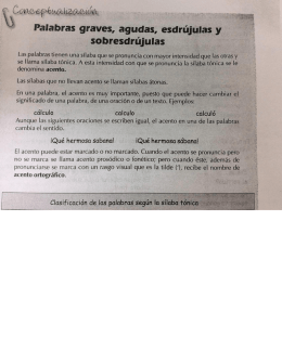 Palabras graves, agudas, esdrújulas y