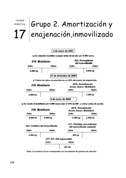 Grupo 2. Amortización y enajenación,inmovilizado