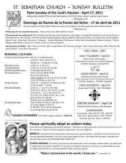 st. sebastian church – sunday bulletin