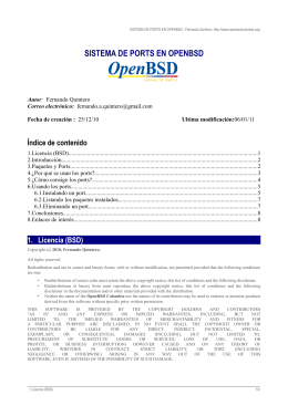 SISTEMA DE PORTS EN OPENBSD