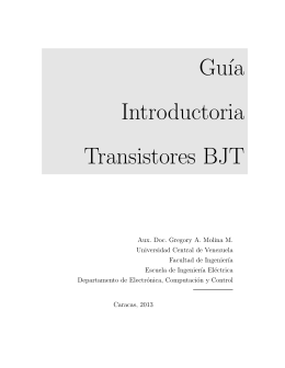 Guia Transistores BJT - Escuela de Ingeniería Eléctrica