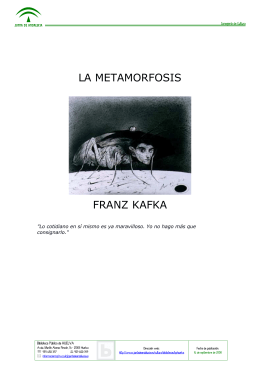 LA METAMORFOSIS FRANZ KAFKA