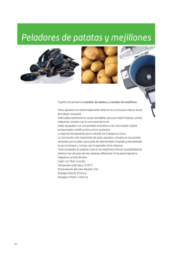 peladoras de patatas y mejillones