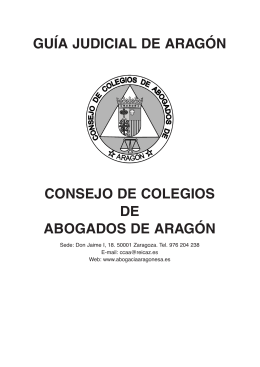 Guía Judicial de Aragón - Colegio de abogados de Zaragoza