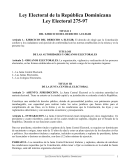 Ley Electoral de la República Dominicana