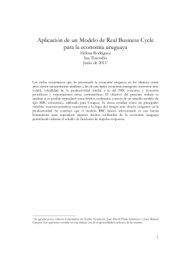 Aplicación de un Modelo de Real Business Cycle para la economía