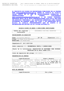lic pub 38/2013 - Gendarmería Nacional Argentina