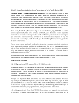 Scientific Games Demostrará cómo Somos “Juntos