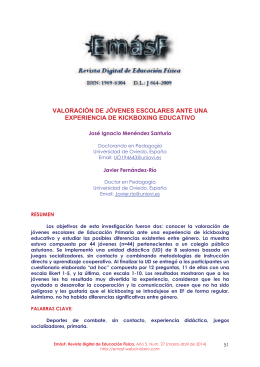 VALORACIÓN DE JÓVENES ESCOLARES ANTE UNA