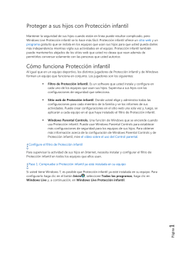Cómo funciona Protección infantil