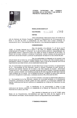 Ia€ulturay PROYECTO “CUECAS MIL 2012".