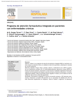 Programa de atención farmacéutica integrada en pacientes con