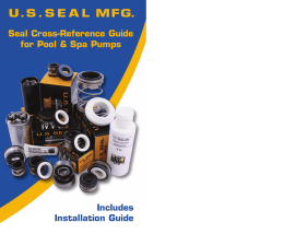 Seal Cross-Reference Guide for Pool & Spa Pumps