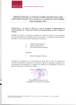 resolución oficial - Facultad de Humanidades de Toledo