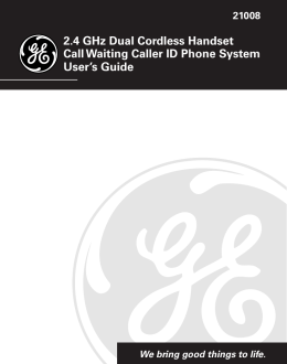 2.4 GHz Dual Cordless Handset Call Waiting Caller ID Phone