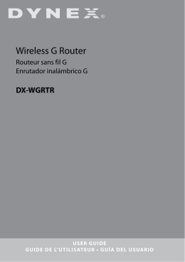 Dynex DX-WGRTR Manual