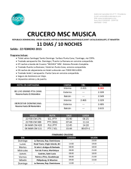 CRUCERO MSC MUSICA