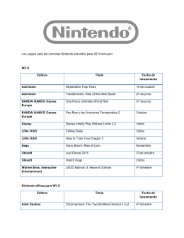 Los juegos para las consolas Nintendo previstos para 2014 incluyen